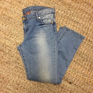 Tory Burch Cropped slouchy slim distressed jeans